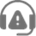Headset with Warning Icon
