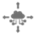 Cloud with Network Nodes Icon