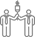 Two People Holding Torch Icon